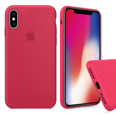Чехол Silicone Case Full для iPhone XS Max (Red Raspberry)