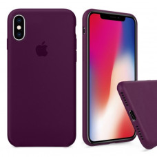 Чохол Silicone Case Full для iPhone XS / X (Marsala)