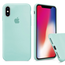 Чохол Silicone Case Full для iPhone XS / X (Mint)