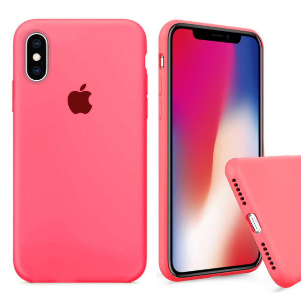 Чохол Silicone Case Full для iPhone XS / X (Coral)