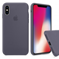 Чехол Silicone Case Full для iPhone XS Max (Lavender Gray)
