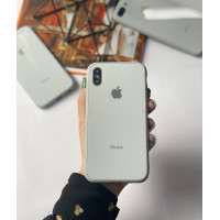 Чохол Glass Pastel color Logo для iPhone XS Max (Mist Blue)