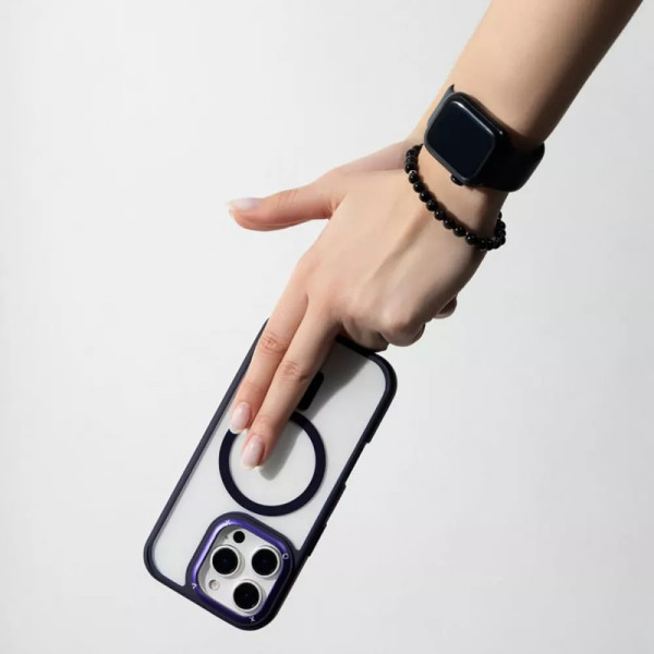 Чохол для iPhone 15 Pro Proove Clear Essence Case with Magnetic Ring (Gray)