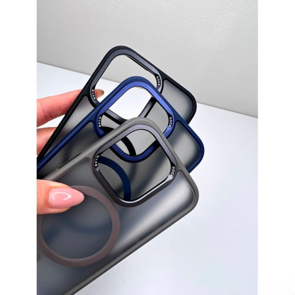 Чехол для iPhone 15 Pro ROCK Metal-Lens Shield with Magnetic (Titanium Gray)