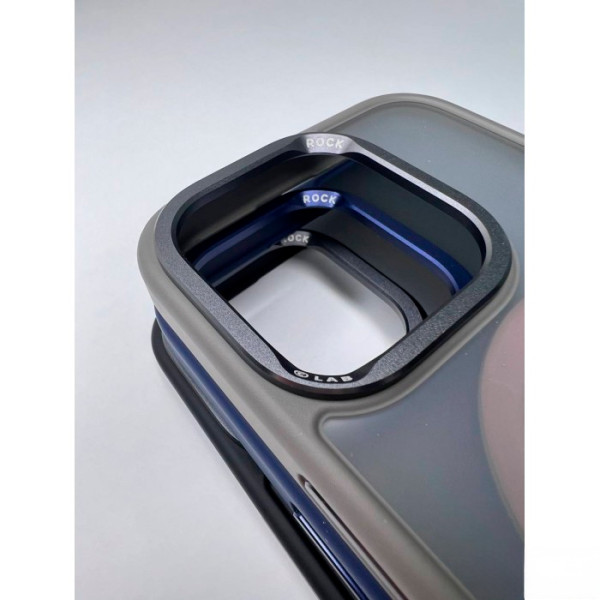 Чехол для iPhone 15 Pro ROCK Metal-Lens Shield with Magnetic (Titanium Gray)