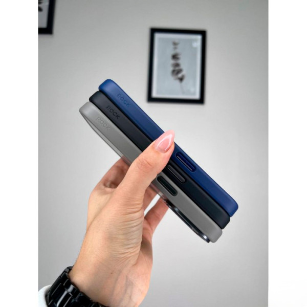 Чехол для iPhone 15 Pro ROCK Metal-Lens Shield with Magnetic (Titanium Gray)