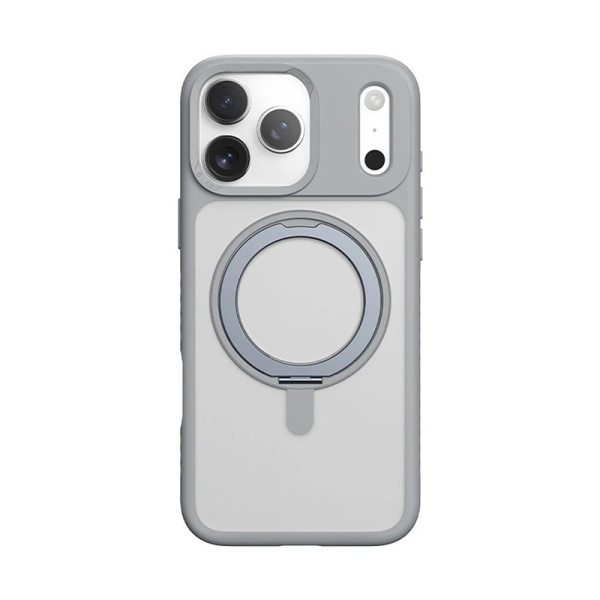 Чехол для iPhone 17 Pro Max Rock Rotating Stand Protection Magnet (Gray)