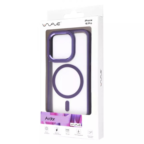 Чeхол для iPhone 15 Pro Wave Ardor Case with MagSafe (Gray)