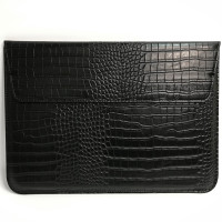 Чехол папка-конверт на MacBook Air/Pro 13.3" Leather Crocodile PU (Black)
