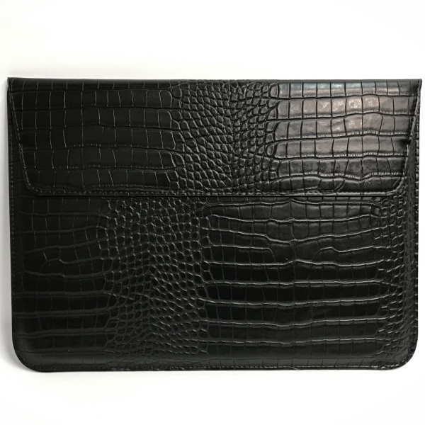 Чехол папка-конверт на MacBook Air/Pro 13.3" Leather Crocodile PU (Black)