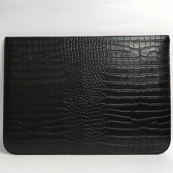 Чехол папка-конверт на MacBook Air/Pro 13.3" Leather Crocodile PU (Black)