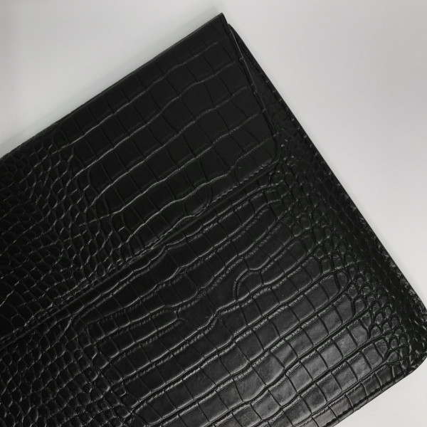 Чехол папка-конверт на MacBook Air/Pro 13.3" Leather Crocodile PU (Black)