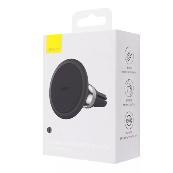Держатель в машину Baseus C01 Magnetic Air Outlet (Black)