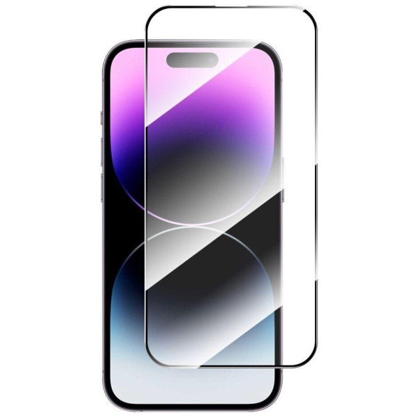Захисне скло для iPhone 15 Pro Max - Full Screen ACHILLES 9H (Black)