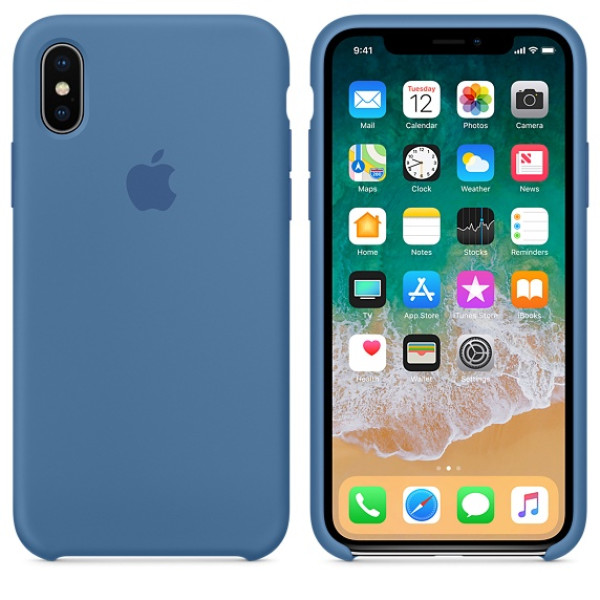Чехол Silicone Case для iPhone X / XS (Denim Blue) OEM