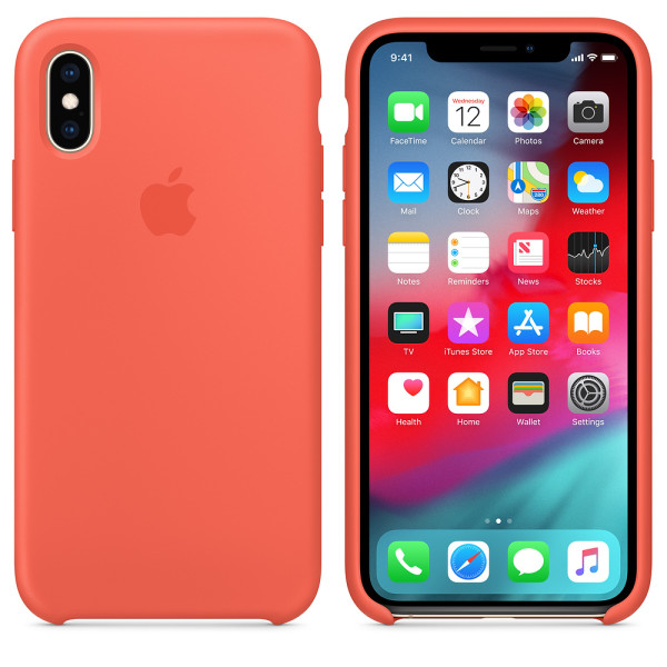 Чехол Silicone Case для iPhone X / XS (Nectarine) OEM