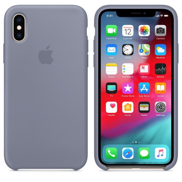 Чехол Silicone Case для iPhone X / XS (Lavender Gray) OEM