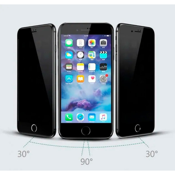Защитное стекло для iPhone 6/6s Privacy Анти-шпион (Black)