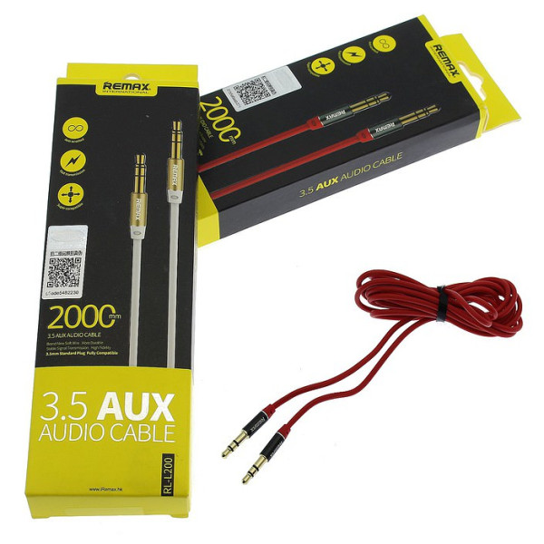 AUX-кабель Remax 3.5mm Stereo Cable 2м (RL-L200) Чорний