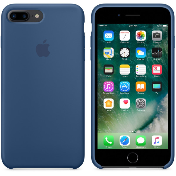 Силиконовый чехол для iPhone 7/8 Plus (глубокий синий)