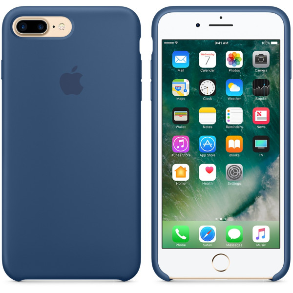 Силиконовый чехол для iPhone 7/8 Plus (глубокий синий)