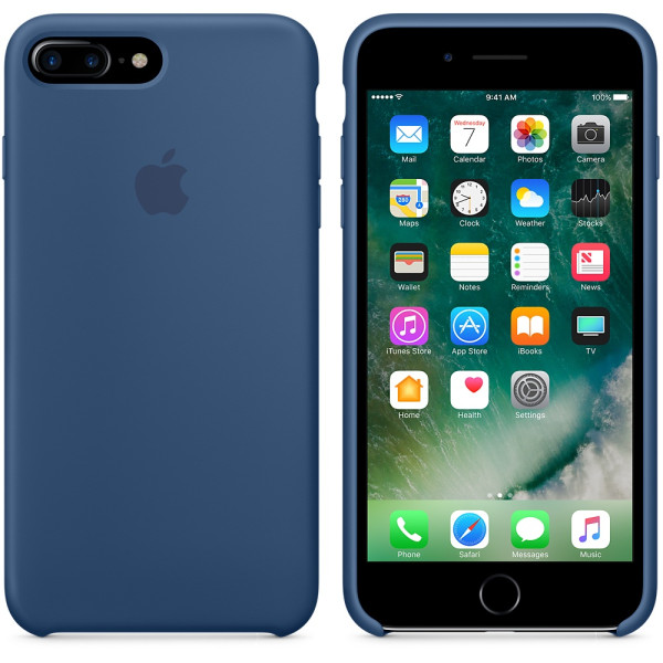 Силиконовый чехол для iPhone 7/8 Plus (глубокий синий)