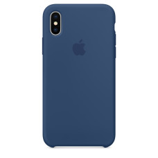 Чохол Apple Silicone Case для iPhone X / XS (Blue Cobalt) (MQT42)