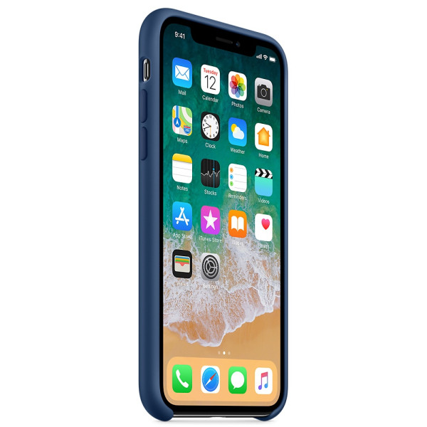 Чехол Apple Silicone Case для iPhone X / XS (Blue Cobalt) (MQT42)