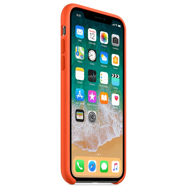 Чехол Apple Silicone Case для iPhone X / XS (Orange) (MR6F2)