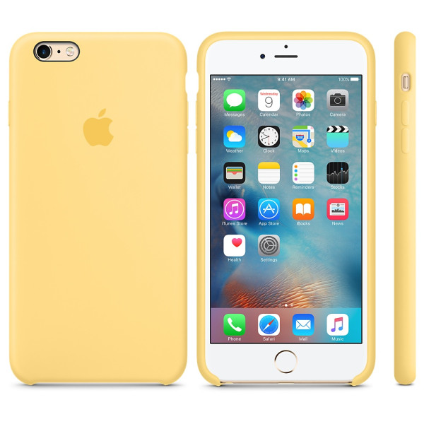 Чехол Silicone Case для iPhone 6 Plus/6s Plus Yellow OEM