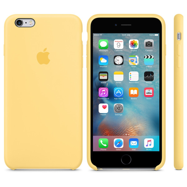 Чехол Silicone Case для iPhone 6 Plus/6s Plus Yellow OEM