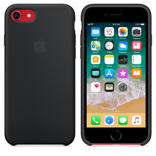 Чехол Silicone Case на iPhone 7 / 8 / SE (2020) Black OEM