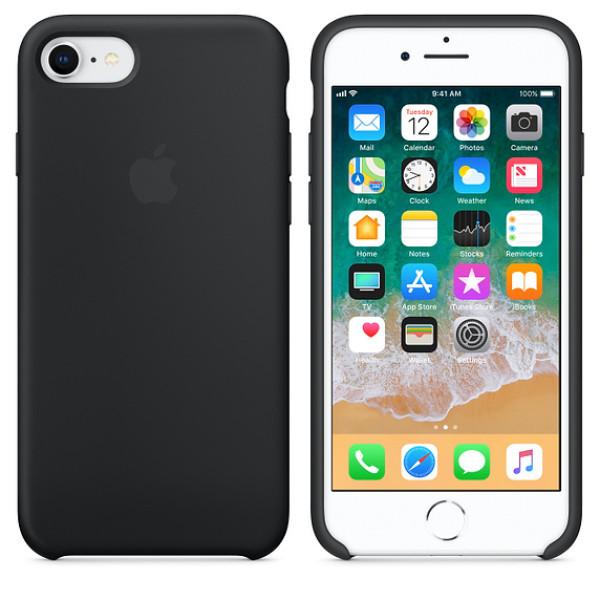 Чехол Silicone Case на iPhone 7 / 8 / SE (2020) Black OEM