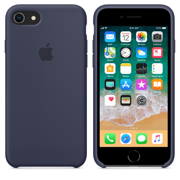 Чехол Silicone Case на iPhone 7 / 8 / SE (2020) Midnight Blue OEM