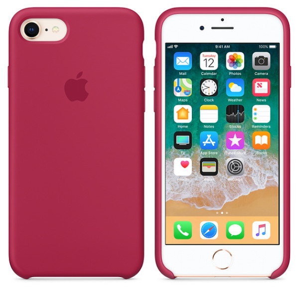Чехол Silicone Case на iPhone 7 / 8 / SE (2020) Rose Red OEM