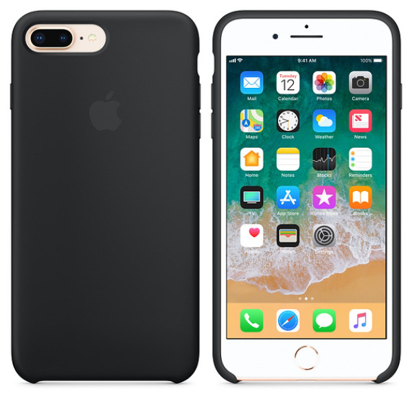 Чехол Silicone Case для iPhone 7 Plus/8 Plus Black OEM