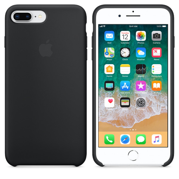 Чехол Silicone Case для iPhone 7 Plus/8 Plus Black OEM