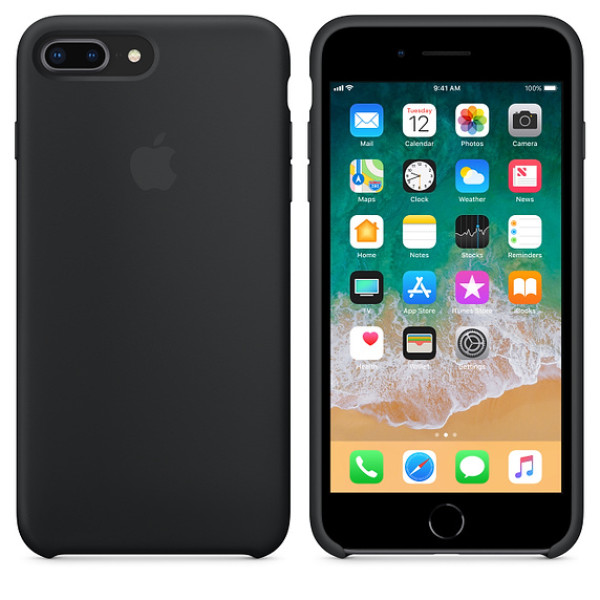 Чехол Silicone Case для iPhone 7 Plus/8 Plus Black OEM