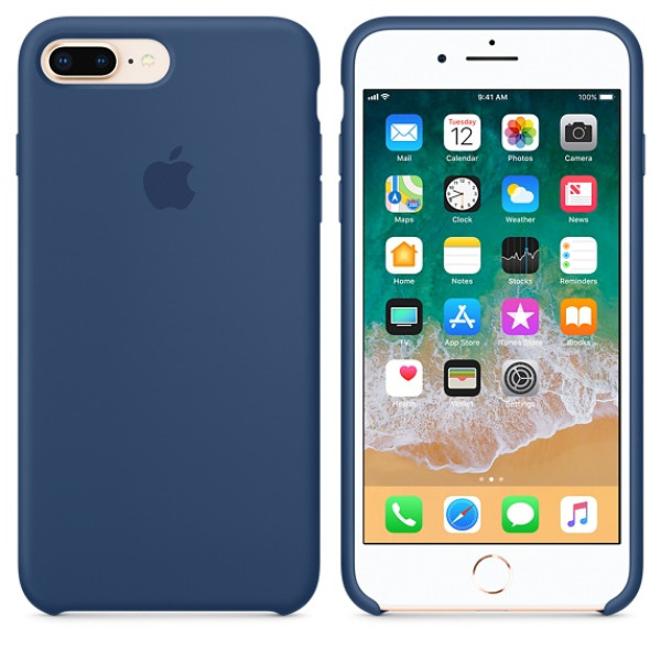 Чехол Silicone Case для iPhone 7 Plus/8 Plus Blue Cobalt OEM