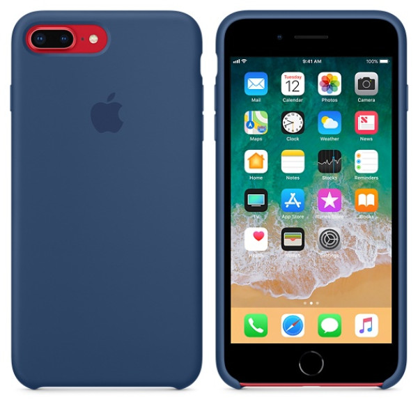Чехол Silicone Case для iPhone 7 Plus/8 Plus Blue Cobalt OEM