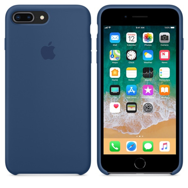 Чехол Silicone Case для iPhone 7 Plus/8 Plus Blue Cobalt OEM