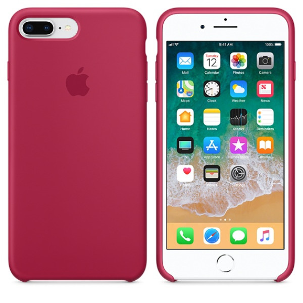 Чехол Silicone Case для iPhone 7 Plus/8 Plus Rose Red OEM