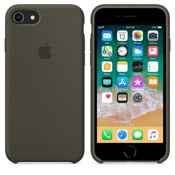 Чехол Apple Silicone Case на iPhone 7 / 8 / SE (2020) Dark Olive (MR3N2)