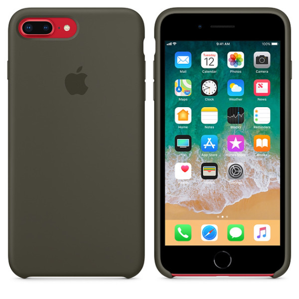 Чехол Silicone Case для iPhone 7 Plus/8 Plus Dark Olive OEM