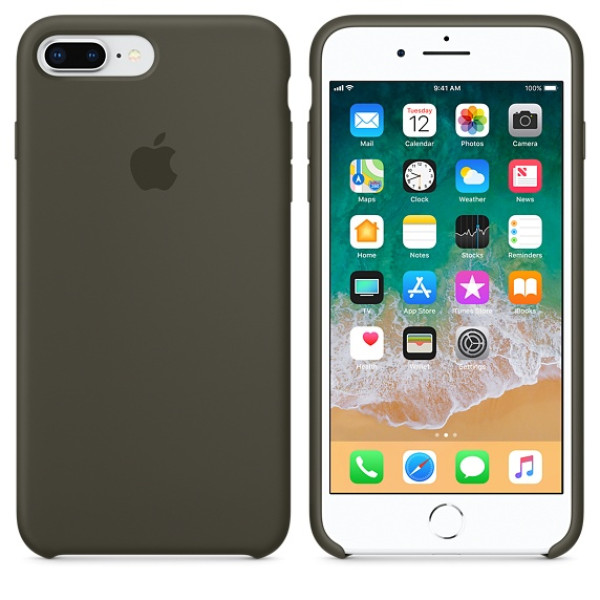 Чехол Silicone Case для iPhone 7 Plus/8 Plus Dark Olive OEM