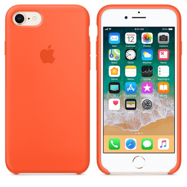 Чехол Silicone Case на iPhone 7 / 8 / SE (2020) Spicy Orange OEM