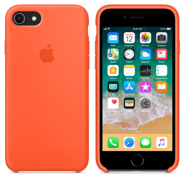 Чехол Silicone Case на iPhone 7 / 8 / SE (2020) Spicy Orange OEM