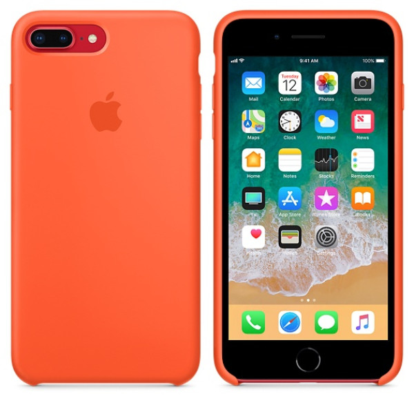 Чехол Silicone Case для iPhone 7 Plus/8 Plus Spicy Orange OEM