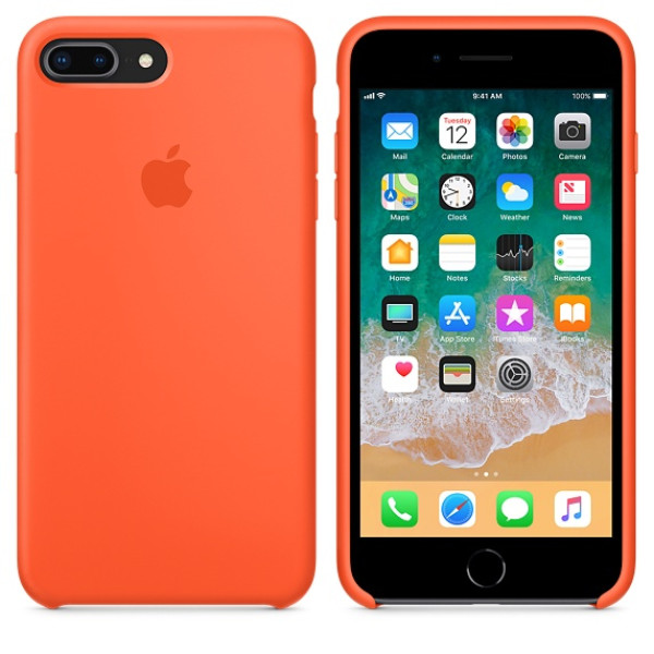 Чехол Silicone Case для iPhone 7 Plus/8 Plus Spicy Orange OEM