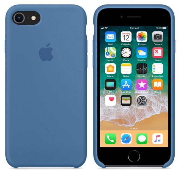 Чехол Silicone Case на iPhone 7 / 8 / SE (2020) Denim Blue OEM